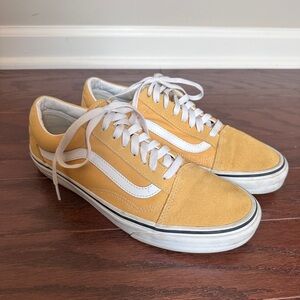 Vans Old Skool Sneakers in Mustard Yellow and White